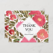 Carte de remerciement Fleurs de Bloom (Devant / Derrière)