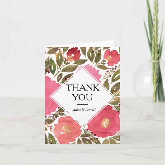 Carte de remerciement Fleurs de Bloom (Devant)