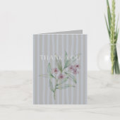 Carte de remerciement - Fleurs grises (Devant)