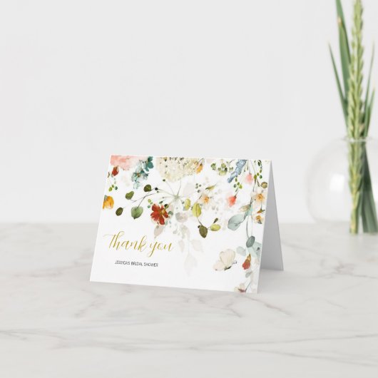 Carte de remerciement FLEURS SAUVAGES (Devant)