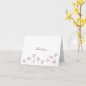 Carte de remerciement floral Bourgogne (Fleur jaune)