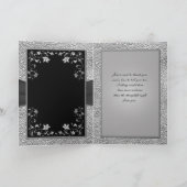 Carte de remerciement floral de style noir et plom (Intérieur)