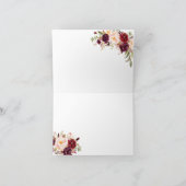 Carte de remerciement floral Greenery Marsala 4163 (Intérieur)