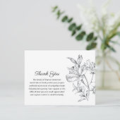 Carte de remerciement Floral Simple (Debout devant)