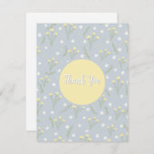 Carte de remerciement florale (Devant / Derrière)