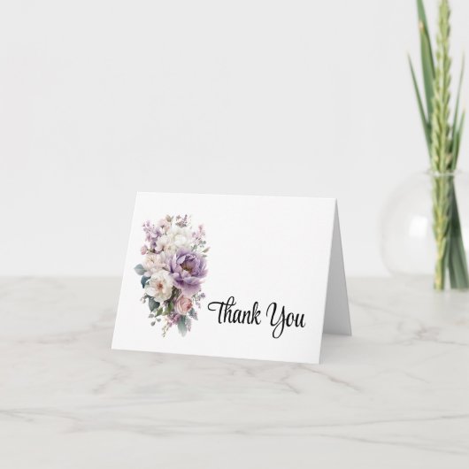 Carte de remerciement florale (Devant)