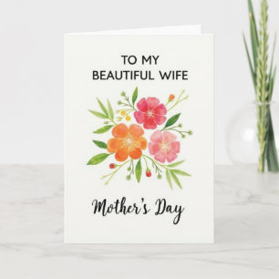 Carte de remerciement florale à l'aquarelle