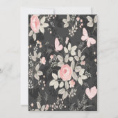 Carte de remerciement Florale à l'aquarelle chic É (Dos)