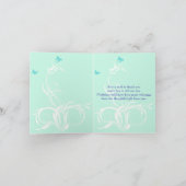 Carte de remerciement florale bleue, verte, blanch (Intérieur)