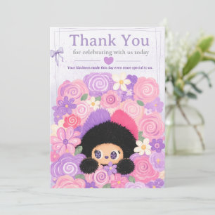 Carte de remerciement florale Bloom Kitty annive