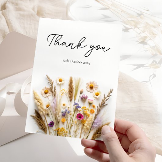 Carte de remerciement florale Boho Willdflower
