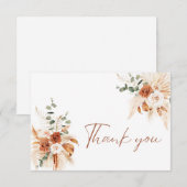 Carte de remerciement florale d'automne | Remercie (Devant / Derrière)