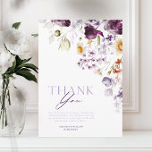 Carte de remerciement florale élégante