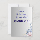 Carte de remerciement florale élégante avec Me per (Devant)