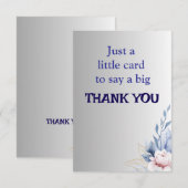 Carte de remerciement florale élégante avec Me per (Devant / Derrière)