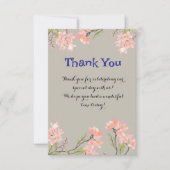 Carte de remerciement florale élégante avec person (Devant)