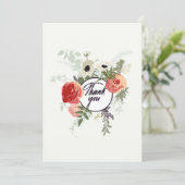 Carte de remerciement florale Merci (Debout devant)