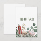 Carte de remerciement florale native australienne (Devant / Derrière)