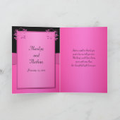 Carte de remerciement florale noire et rose (Intérieur)