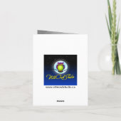 Carte de remerciement florale Papillon Argent Viol (Dos)