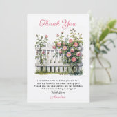 Carte de remerciement florale pour le premier anni (Debout devant)