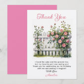 Carte de remerciement florale pour le premier anni (Devant / Derrière)