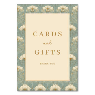 Carte de remerciement florale sarcelle reconnaissa