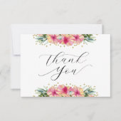 Carte de remerciement florale tropicale (Devant)