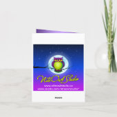 Carte de remerciement florale violette et noire à  (Dos)