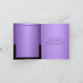 Carte de remerciement florale violette et noire à  (Intérieur)