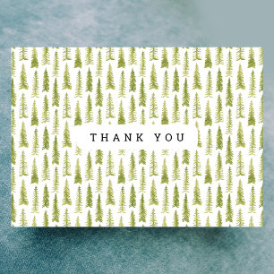 Carte de remerciement Forêt Aquarelle