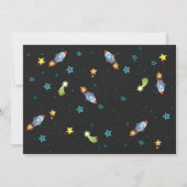 Carte de remerciement Galaxie Dinosaure de l'Espac (Dos)