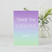 Carte de remerciement garçon arc-en-ciel bleu viol (Debout devant)