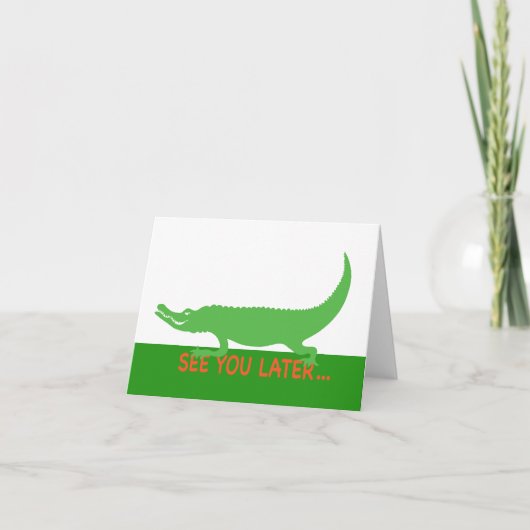 Carte de remerciement Gator (Devant)
