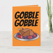 CARTE DE REMERCIEMENT GOBBLE GOBBLE JUSQU'À CE QUE (Devant)