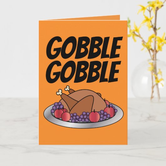 CARTE DE REMERCIEMENT GOBBLE GOBBLE JUSQU'À CE QUE (Fleur jaune)