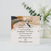 Carte de remerciement "Golden Dragonfly" (Debout devant)