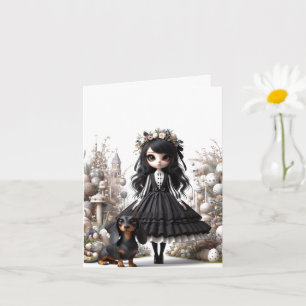 Carte de remerciement gothique noir et blanc pour 