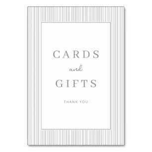 Carte de remerciement grise élégante minimaliste