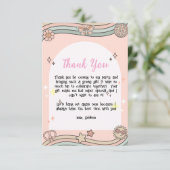 Carte de remerciement groovy pour fille (Debout devant)