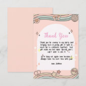 Carte de remerciement groovy pour fille (Devant / Derrière)