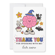 Carte de remerciement Groovy Witch Flower Hallowee