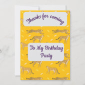 Carte de remerciement Guépard (Devant)