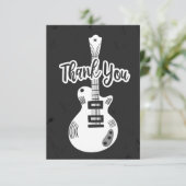 Carte de remerciement guitare Rock N Roll à plat (Debout devant)