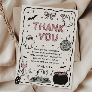 Carte de remerciement Halloween dessinée à la main