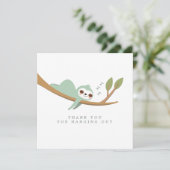 Carte de remerciement Happy Sloth (Debout devant)