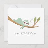 Carte de remerciement Happy Sloth (Devant)