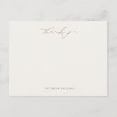 Carte de remerciement HARMONY Terracotta (Devant)