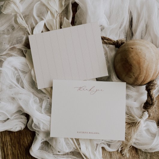 Carte de remerciement HARMONY Terracotta