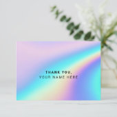 Carte de remerciement Holographique Simple Personn (Debout devant)